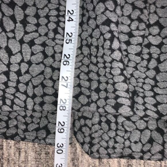 Calvin Klein Women’s Size 6 Open Front Ruffle Blazer Jacket Cardigan Grey Black - Picture 7 of 7